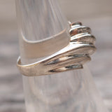 Vintage Sterling Silver Modernist Ring 5.75
