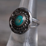 Vintage Sterling Turquoise Ring 6.25