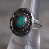 Vintage Sterling Turquoise Ring 6.25