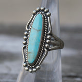 Vintage Sterling Turquoise Ring 5.75