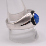 Vintage Sterling White Gold Electroplated Star Saphire Ring 11