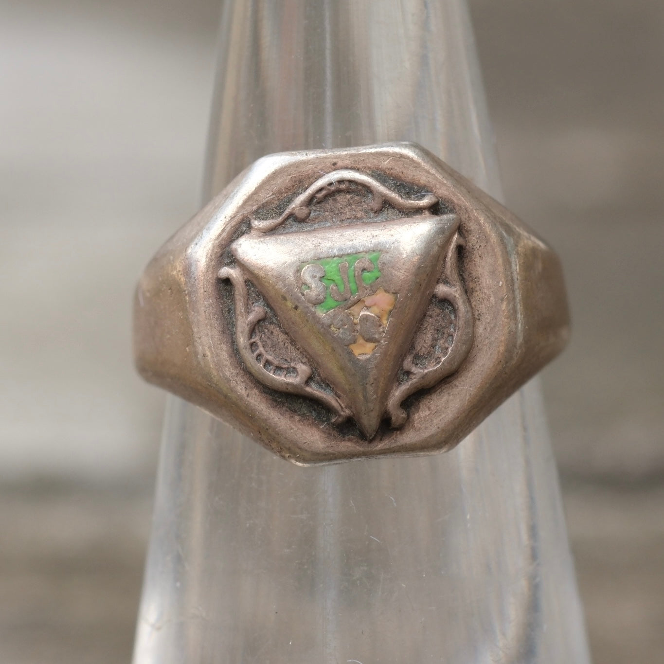 Vintage Sterling Silver Signet Ring 4