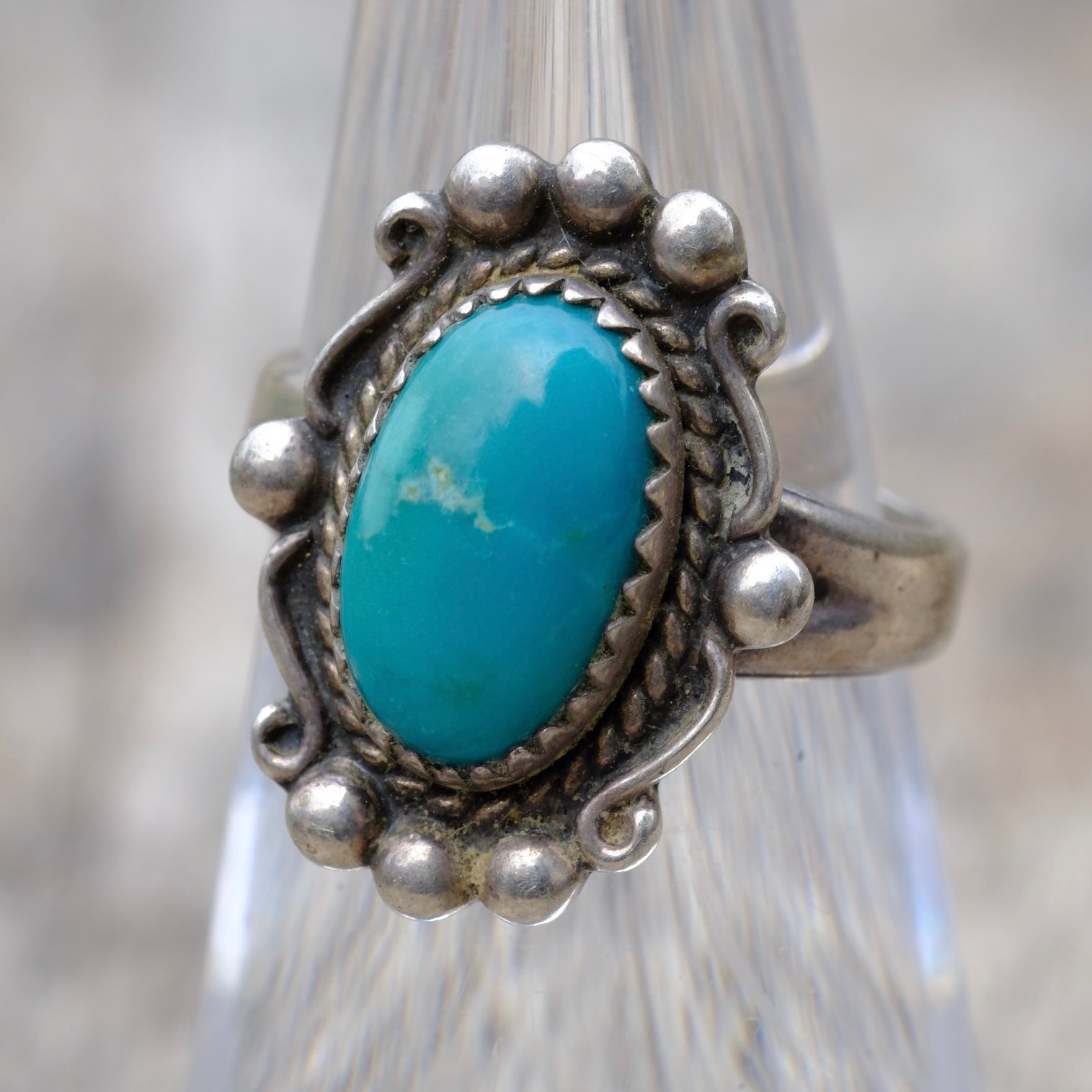 Vintage Sterling Turquoise Ring 5
