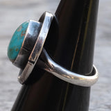 Vintage Sterling Turquoise Ring 7.5