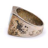 Vintage Sterling Multistone Inlay Ring 10.75