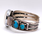 Vintage Sterling Turquoise Cuff Watch Band