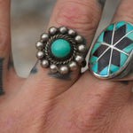 Vintage Sterling Turquoise Ring 8
