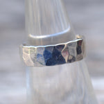 Vintage Sterling Silver Faceted Band Ring 5.75