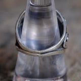 Vintage Sterling Turquoise Feather Ring 8.5