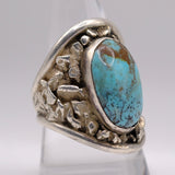 Vintage Sterling Turquoise Ring 10.25