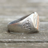 Vintage Sterling WWII Sweetheart Ring 9