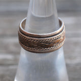 Vintage Sterling Silver Braided Band 6.5