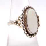 Vintage Sterling Opalite Roper Ring 7.5