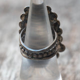 Vintage Sterling Turquoise Florette Ring 7