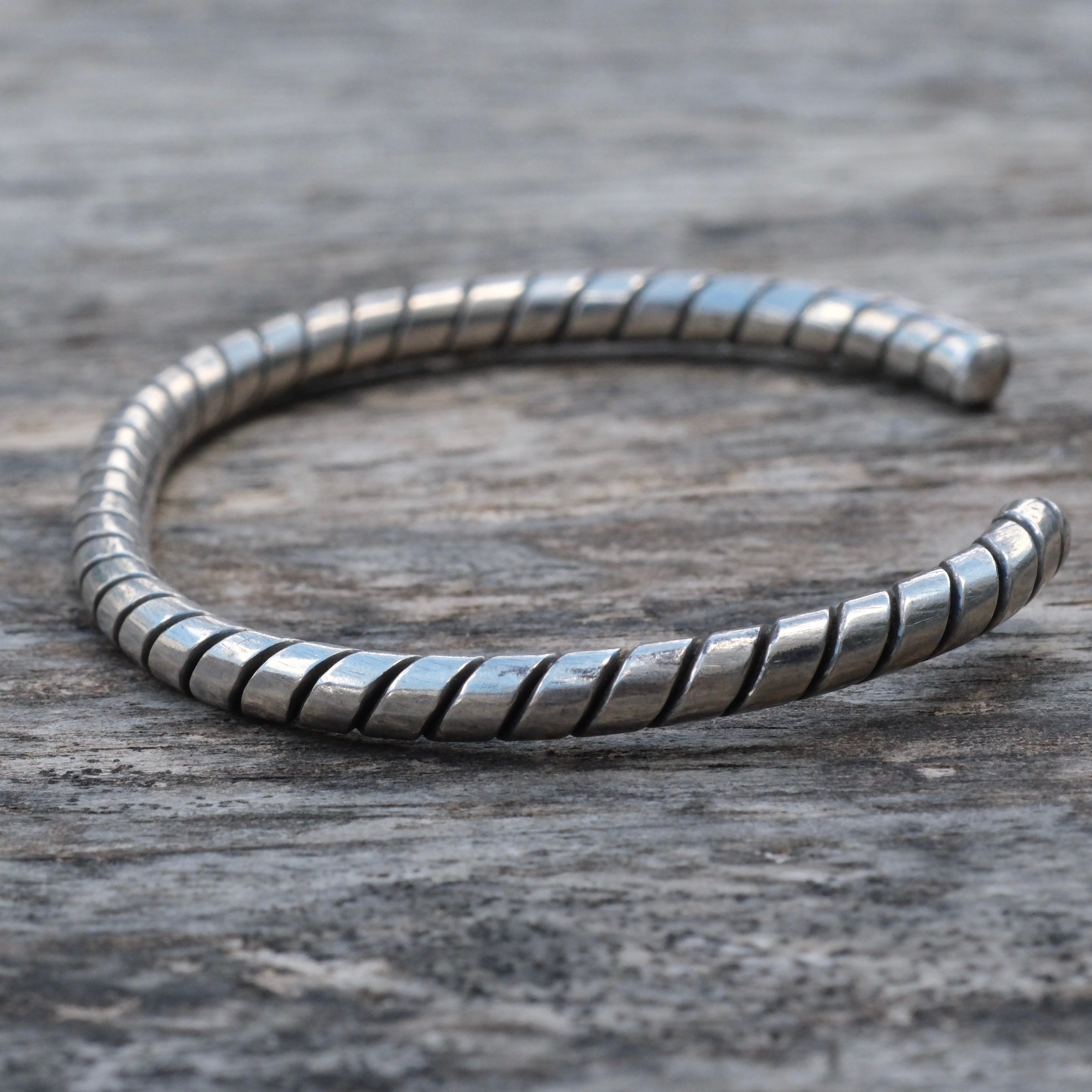 Vintage Sterling Silver Twisted Cuff Bracelet