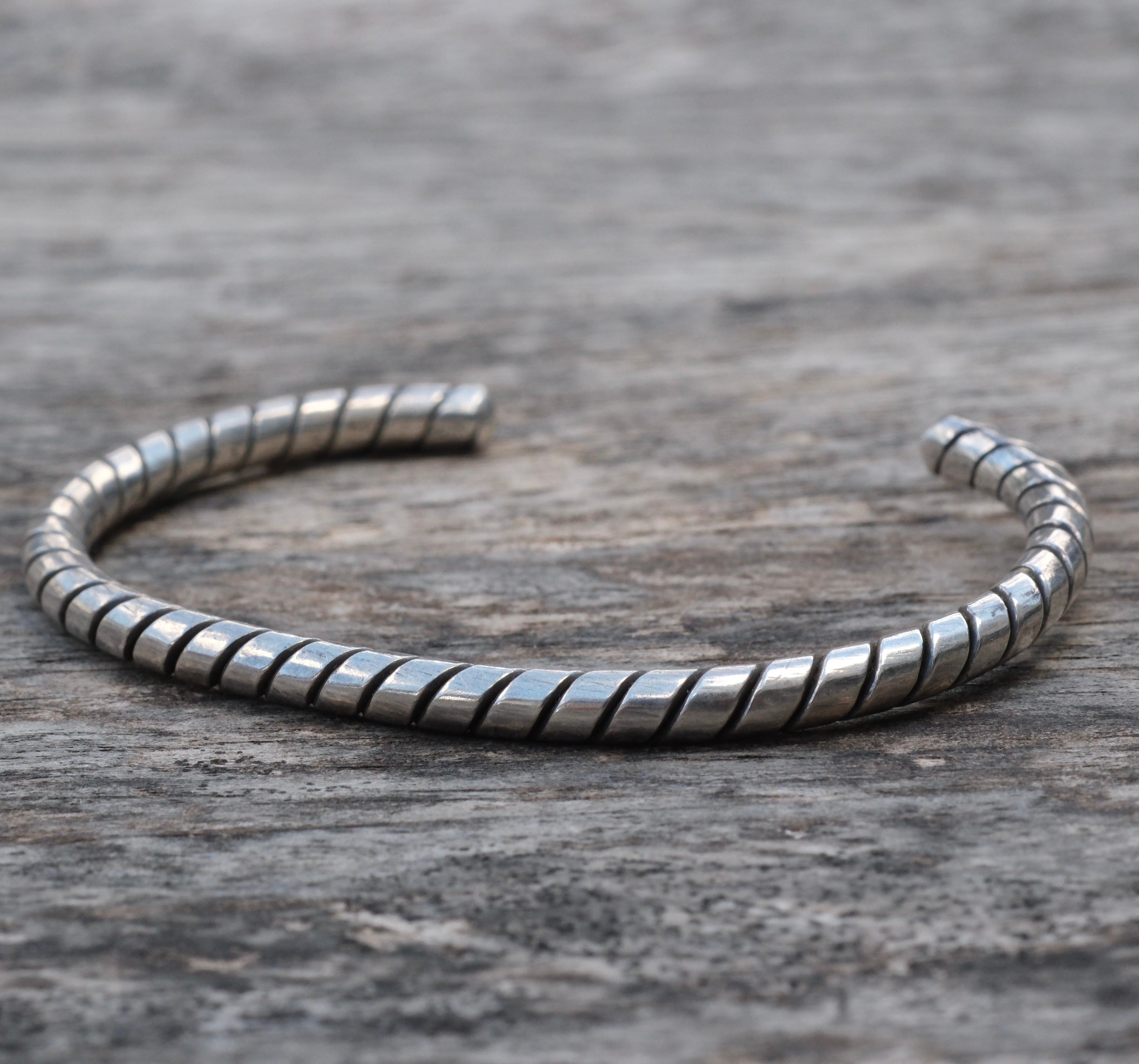 Vintage Sterling Silver Twisted Cuff Bracelet