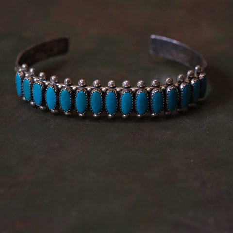 Vintage Sterling Turquoise Cuff