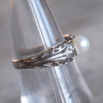 Vintage Sterling Pearl Ring 7.25