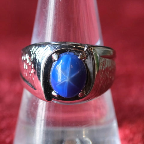 Vintage Plated Cats Eye Deco Ring 10