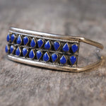 Vintage Sterling Lapis Cuff