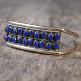 Vintage Sterling Lapis Cuff