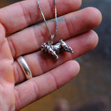Vintage Sterling Silver Bulldog Necklace