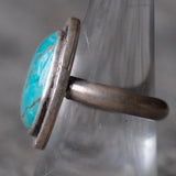 Vintage Sterling Turquoise Ring 8.25