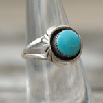 Vintage Sterling Turquoise Ring 5.75