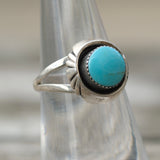 Vintage Sterling Turquoise Ring 5.75