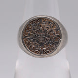 Vintage Sterling Aztec Calendar Ring 6.5