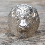 Vintage Sterling Silver Buffalo Ring 12