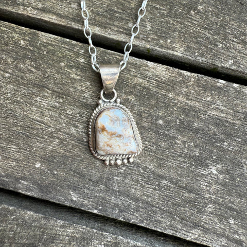 Vintage Sterling White Buffalo Necklace
