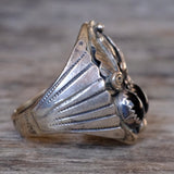 Vintage Sterling Onyx Eagle Ring 11