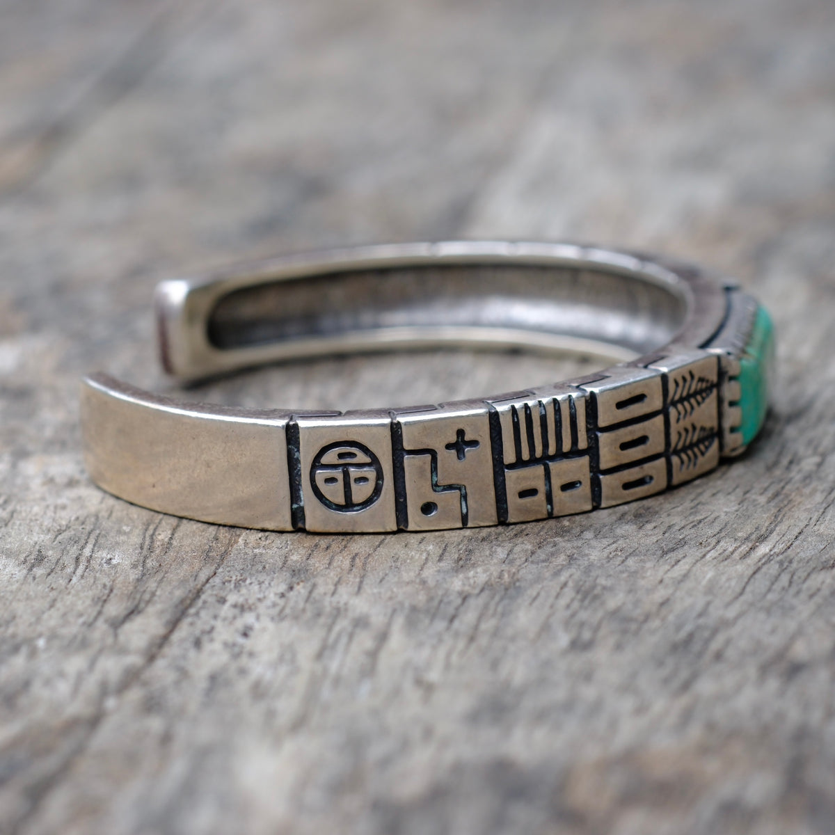 Vintage Sterling Turquoise Cuff Bracelet