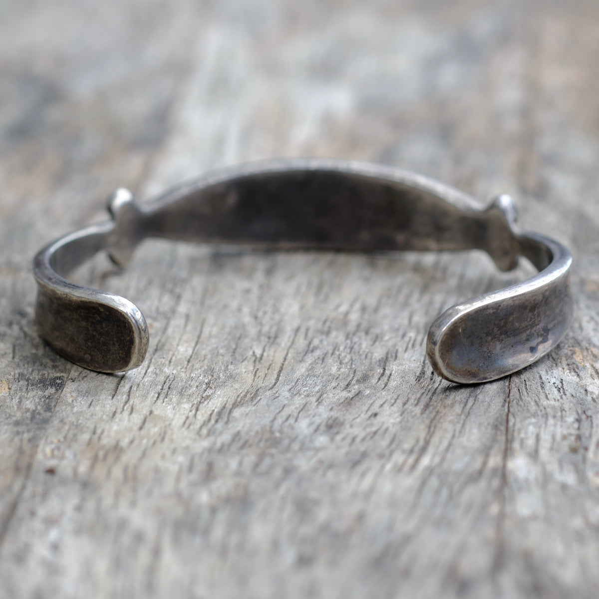 Vintage Sterling Turquoise Inlay Cuff Bracelet