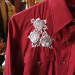 Chute #1 Men’s Western Shirt with Embroidered Flowers Medium