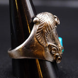 Vintage Sterling Turquoise Claw Ring 11