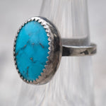 Vintage Sterling Turquoise Ring 5.75