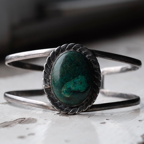 Vintage Sterling Chrysocolla Cuff