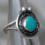 Vintage Sterling Turquoise Ring 5.5