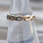 Vintage Sterling Silver Braided Ring 7