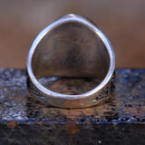 Vintage Sterling Turquoise Thunderbird Ring 8.5