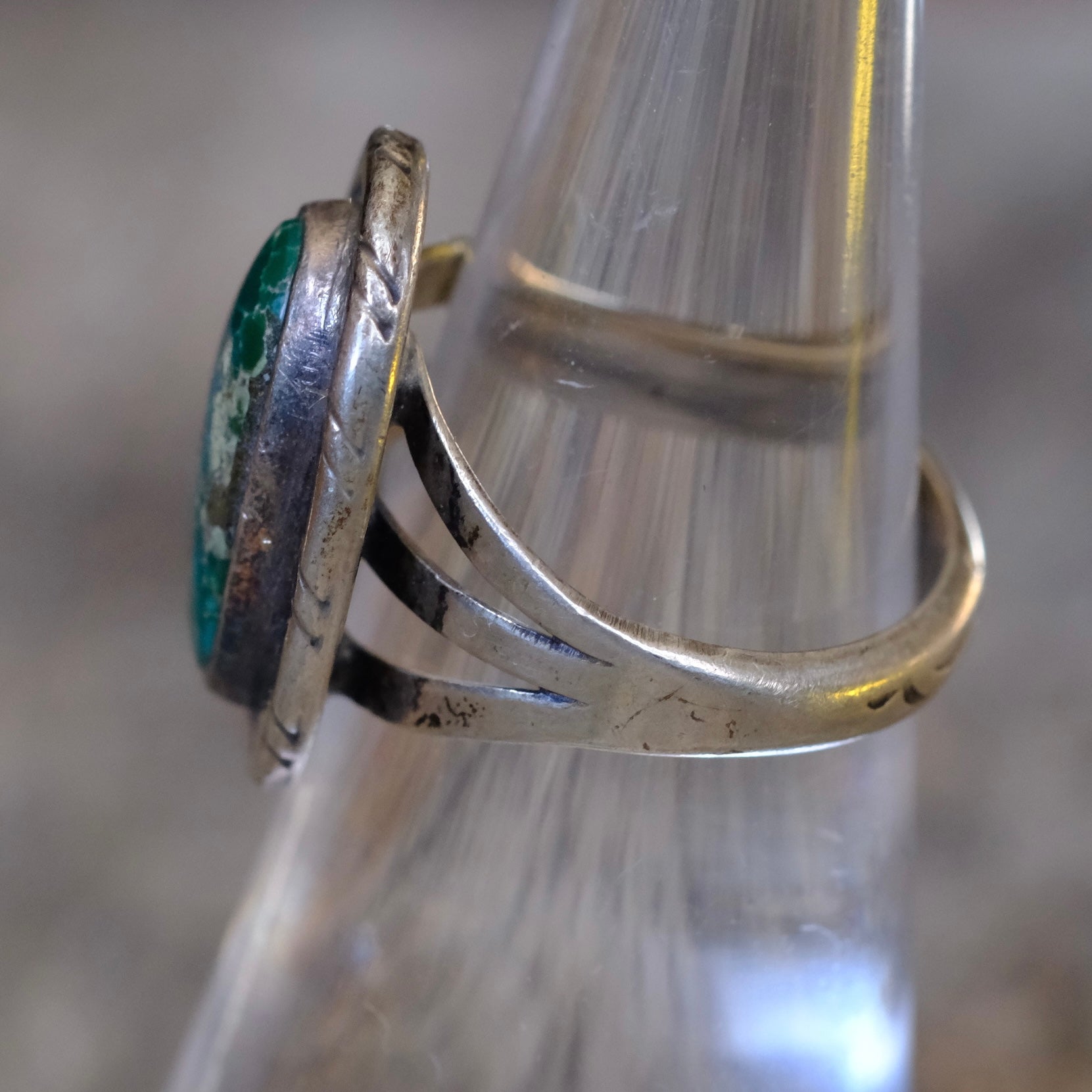 Vintage Sterling Turquoise Ring 6.5