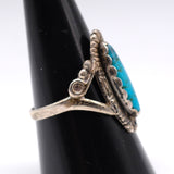 Vintage Sterling Turquoise Ring 8.5