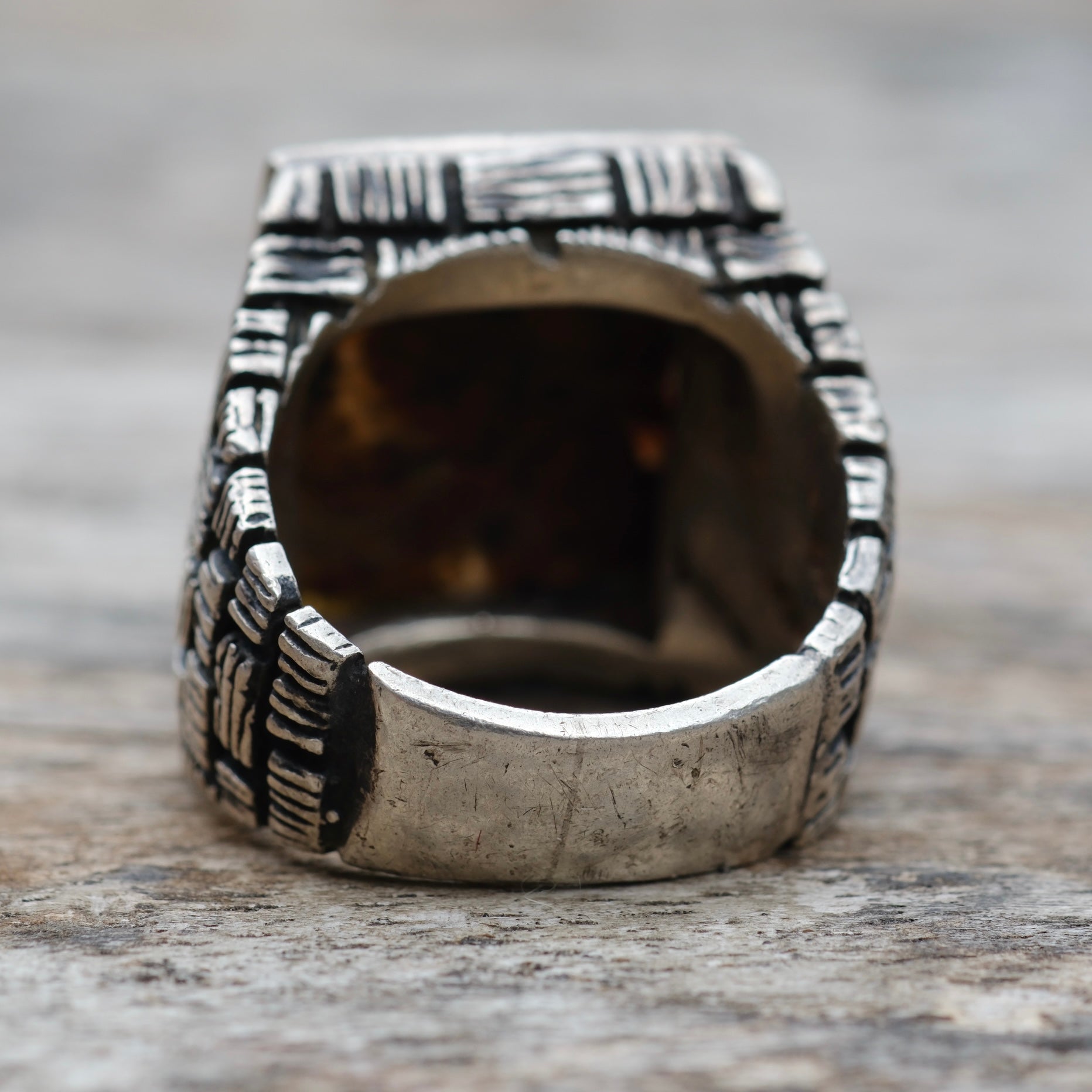 Vintager Sterling Jasper Ring 9