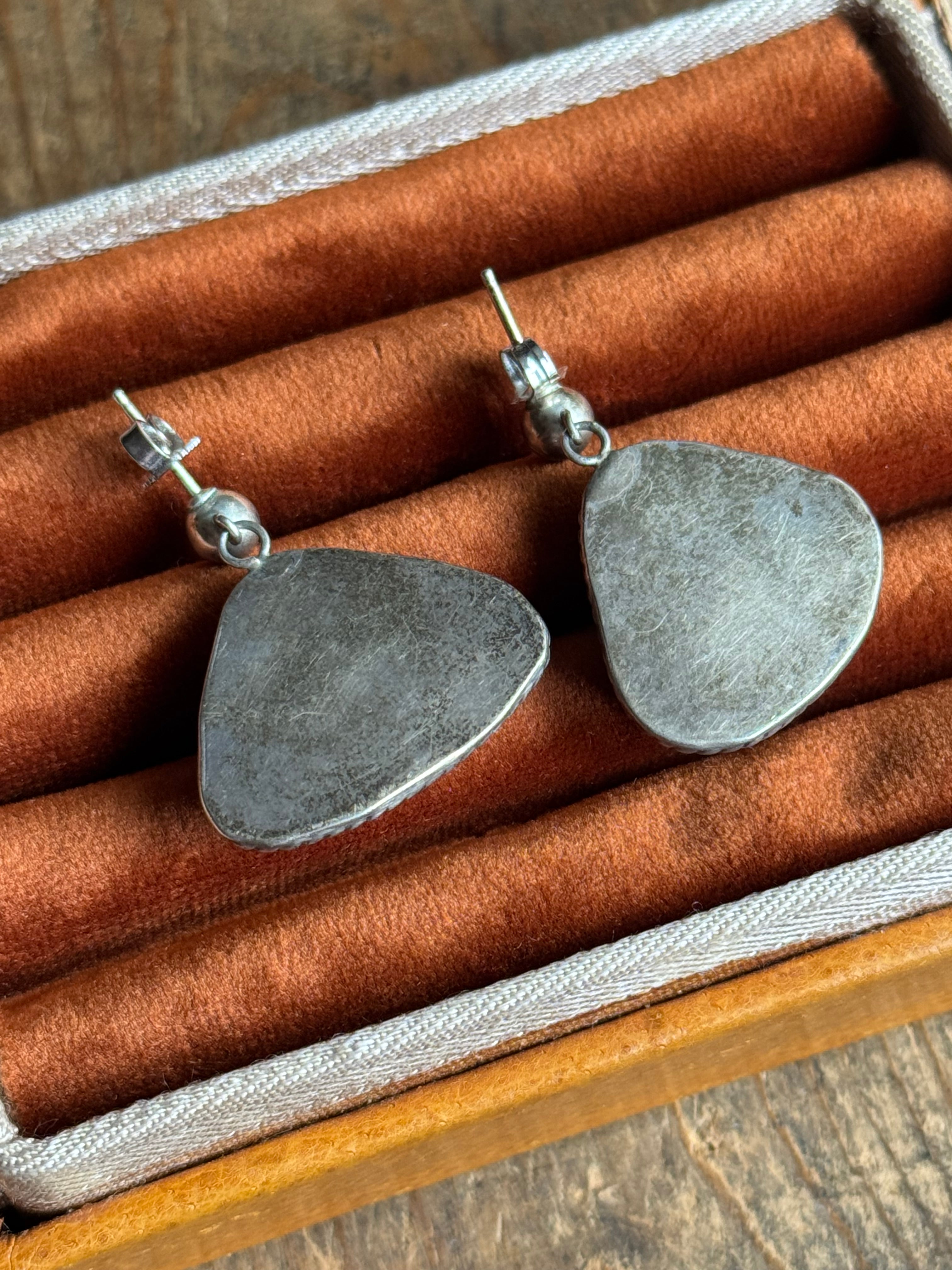 Vintage Sterling Silver Turquoise Earrings