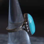 Vintage Sterling Old Pawn Turquoise Ring 5.25
