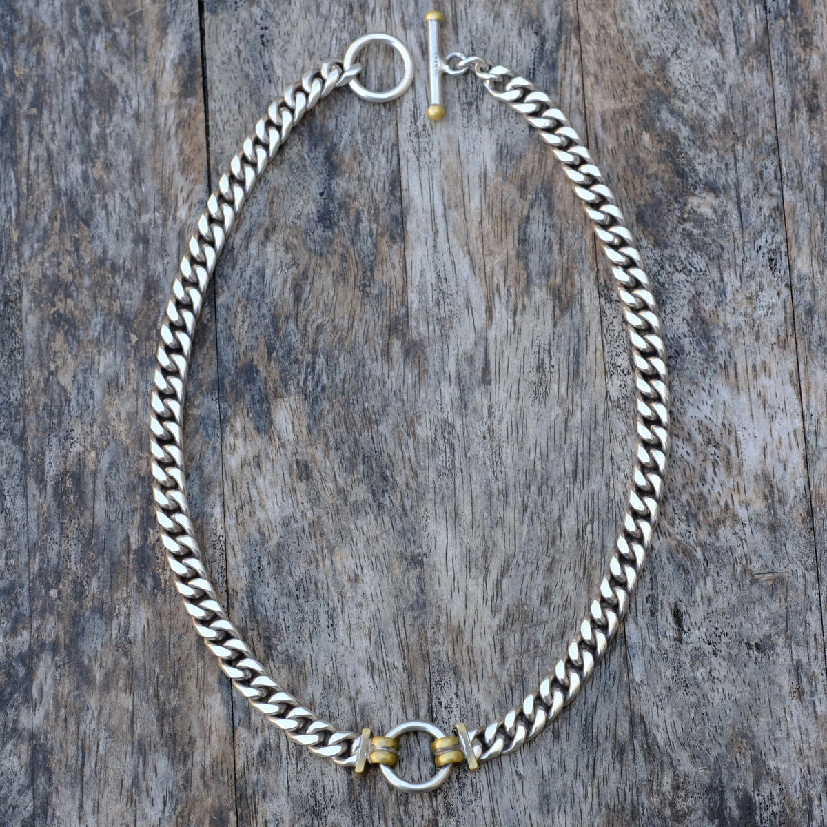 HEAVY Vintage Sterling Silver curb Chain Necklace