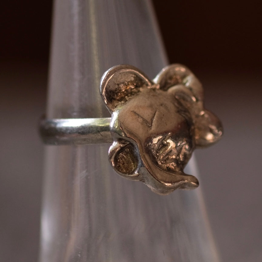 Vintage Sterling Silver Mickey Ring 5.75