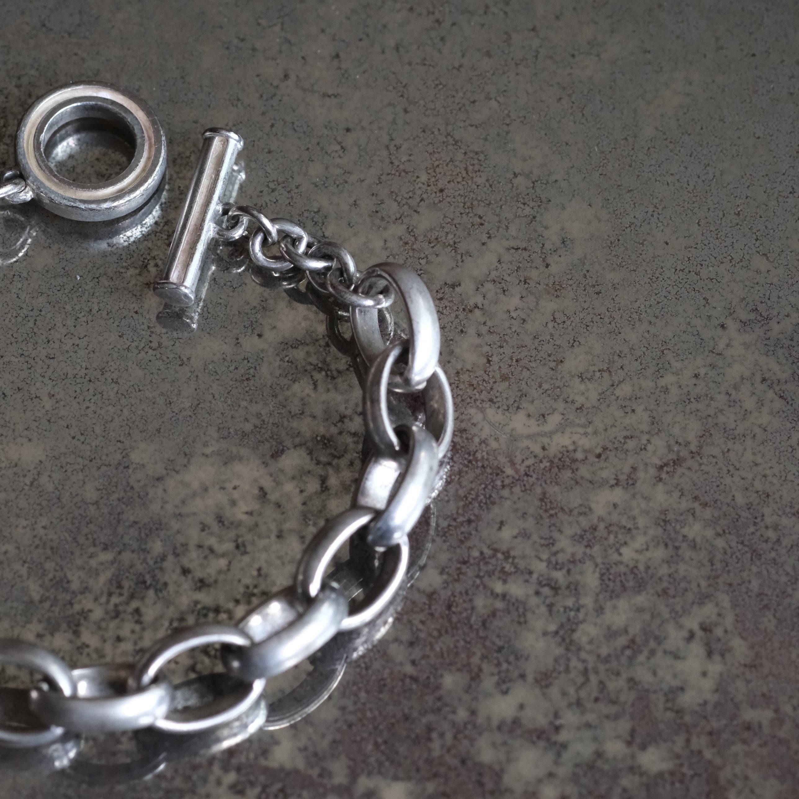 Vintage Sterling Silver Rolo Chain Bracelet 8.25"